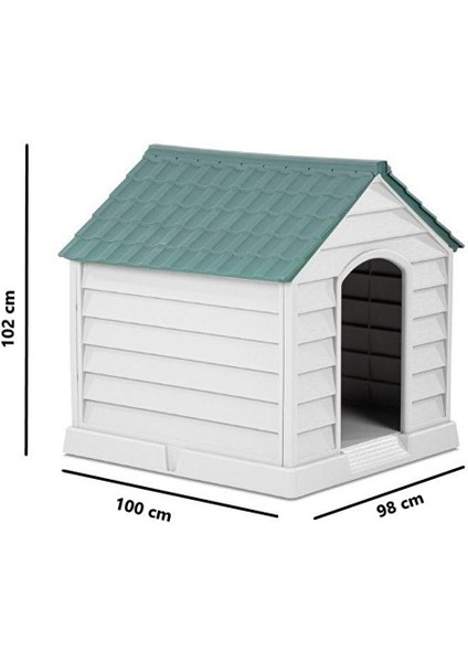 SY-5101 Dış Mekan Plastik Büyük Pet Köpek Kulubesi Yeşil-Taş Gri modelleri