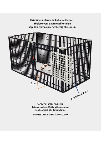 100CM x 50CM x 50CM Kedi, Köpek, Tavşan, Ginepig, Eğitim, Oyun Çiti ve Kafesi fırsatları