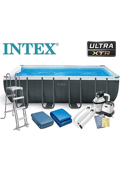 26356NP Ultra Xtr Dikdörtgen Prefabrik Aile Havuzu 549X274X132CM Merdiven+Filtre+Örtü Set fırsatları