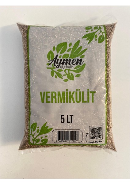 Tarımsal Vermikülit 5 Litre Fine Boy - Toprak ve Torf Düzenleyici Doğal Maden - Tohum Çimlendirme 5 Litre