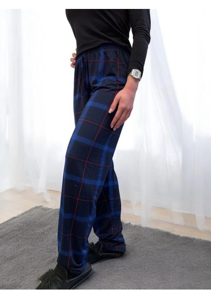 Özel 801 Bayan Beli Lastikli Ekose Süet Tek Pijama Altı Fırsat!!! fırsatları