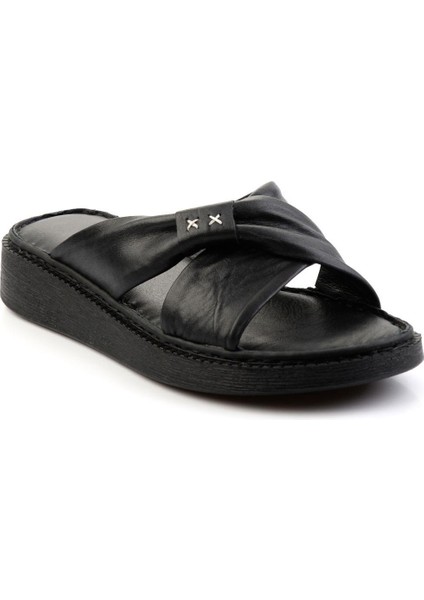 Siyah Leather Kadın Terlik K04331045103 modelleri