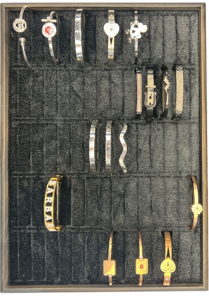 Ahşap Çerçeveli Kelepçe Bilezik Tablo, Siyah, 34,5X24,5X4,5 cm fiyatları