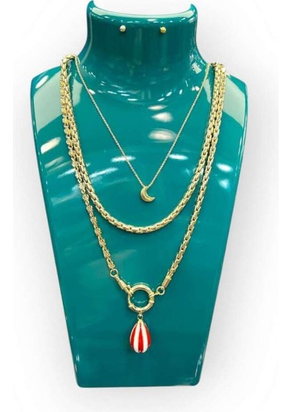 Turkuaz Akrilik Takı Standı, 19X30 Cm, Kolye ve Takı Teşhir ve Saklama Ünitesi