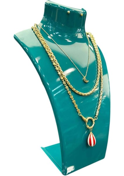 Turkuaz Akrilik Takı Standı, 19X30 Cm, Kolye ve Takı Teşhir ve Saklama Ünitesi fiyatları