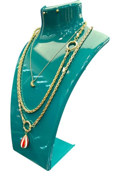 Turkuaz Akrilik Takı Standı, 19X30 Cm, Kolye ve Takı Teşhir ve Saklama Ünitesi modelleri