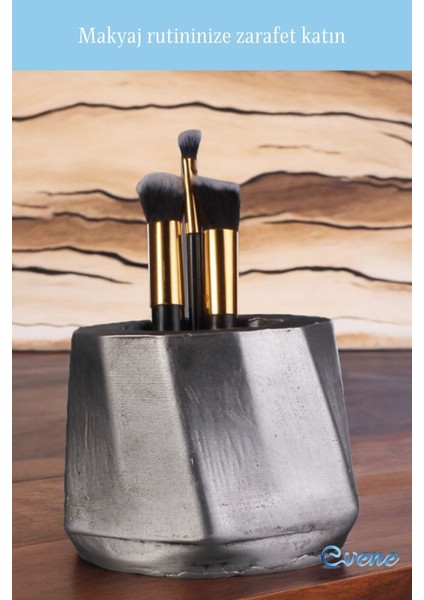 Şık Gümüş Makyaj Organizeri ve Fırçalığı, Düzenleyici Model 17 modelleri