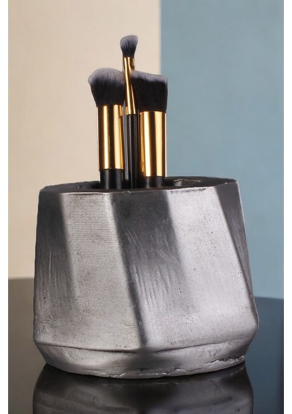 Makyaj Duzenleyici Makyaj Organizeri Makyaj Fırçalığı Makyaj Fırçası Altın Renk Model 17