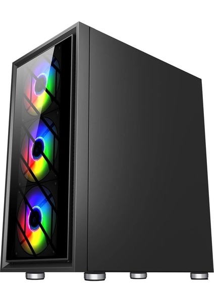 Ontech - 1st Player Ar7-G Siyah 750W 80+ Sılver Atx 3.1 Argb 4X12CM Fan Temperli Cam USB 3.0 Atx Kasa modelleri