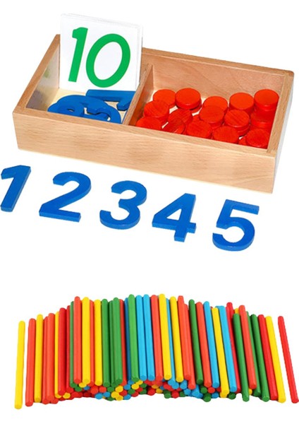 Montessori Matematik Sayı Kartları ve Sayaçları Çocukluk Dö Için Montessori Oyuncakları (Yurt Dışından) fiyatları