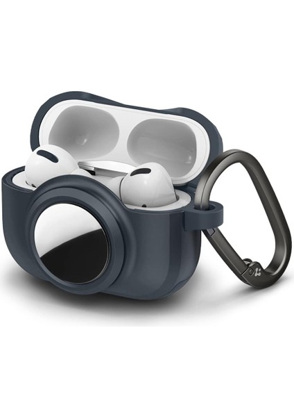 Airpods Pro (1. Nesil) / Airtag Için Kılıf Tag Armor Duo Metal Slate - ACS04390