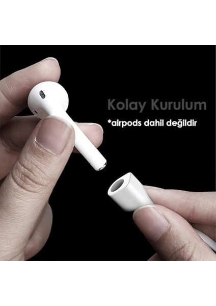 Airpods ile Uyumlu Kulaklık Askısı Boyunluk Aparatı Mıknatıslı Airpods Uyumlu Kulaklık Askısı (Beyaz) modelleri