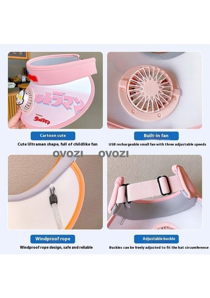 Ovozı USB Şarjlı Çocuk Yelpaze Şapka Güneşlik Ayarlanabilir (Yurt Dışından) fiyatları