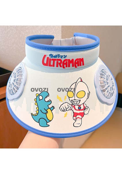 Ovozı USB Şarjlı Çocuk Yelpaze Şapka Güneşlik Ayarlanabilir (Yurt Dışından)
