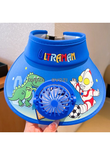 Ovozı USB Şarjlı Çocuk Yelpaze Şapka Güneşlik Ayarlanabilir (Yurt Dışından)