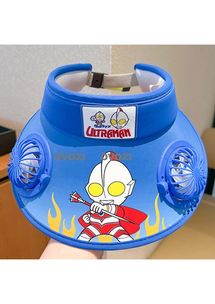 Ovozı USB Şarjlı Çocuk Yelpaze Şapka Güneşlik Ayarlanabilir (Yurt Dışından)