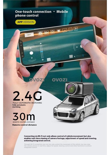 Ovozı 1:64 Porsche Uzaktan Kumanda Kamera Fotoğraf Mini Arka Sürücü Araba Oyuncakları (Yurt Dışından) fırsatları