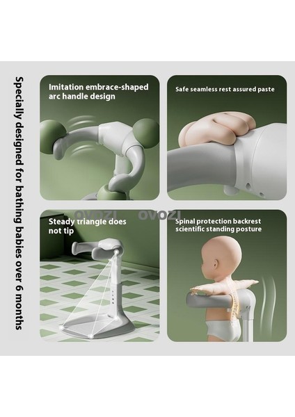 Ovozı Bebek Ayakta Kaymaz Banyo Standı Ayarlanabilir Katlanabilir Çocuk Banyo Cihazı (Yurt Dışından) fiyatları