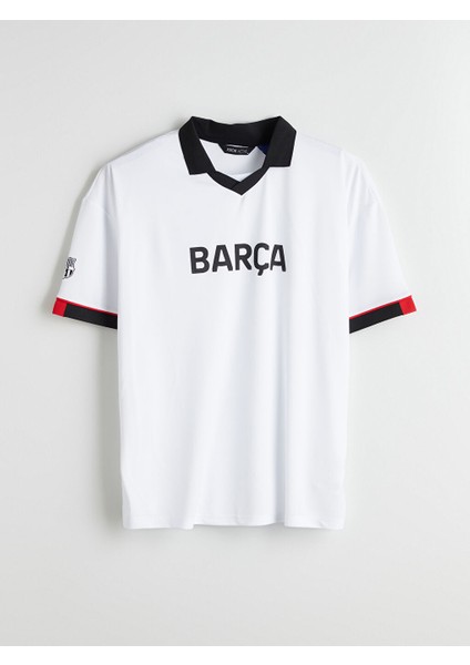 Yeni Sezon Polo Yaka Barcelona Baskili Erkek Taraftar Tisort - S5NQ43Z8 indirimleri