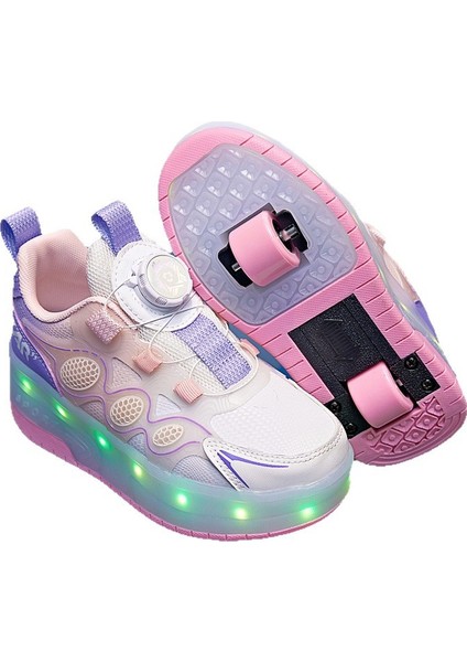 Iki Tekerlekli Paten USB Şarjlı LED Işıklı Paten (Yurt Dışından)