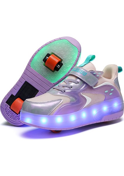 Iki Tekerlekli Paten USB Şarjlı LED Işıklı Paten (Yurt Dışından)