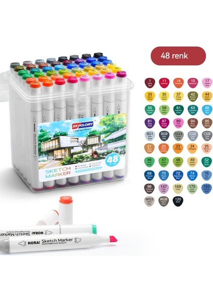 Çocuk Çizim 48 Renk Işareti Kalem (Yurt Dışından)