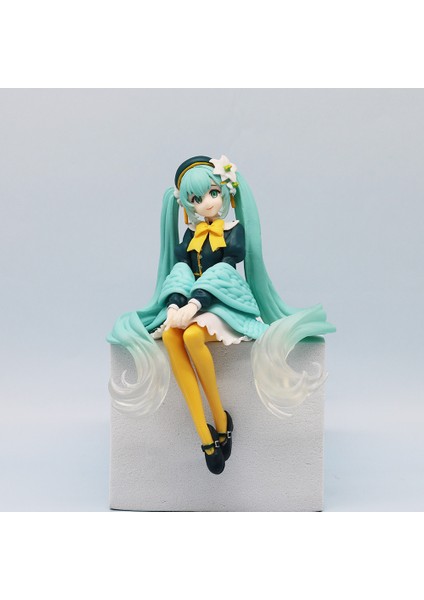 Hatsune Miku Heykelcik Zambak Çiçeği Peri Sıkıştırılmış Kacıklar Süs (Yurt Dışından)