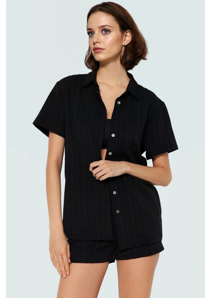 Dokuma Keten Karışımlı Oversize Plaj Şort Takım Yazlık Kombin Mükemmel Uyum Özel Tasarım