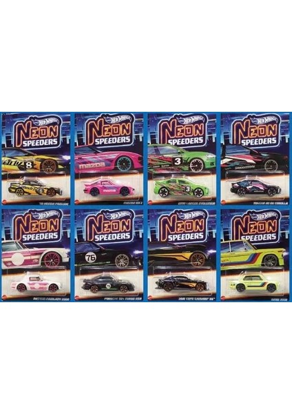 8'li Araba Seti - Hot Wheels Neon Speeders HLH72