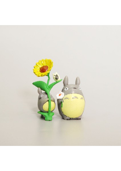 9 Parçalı Set Komşum Totoro Yüzü Olmayan Adam Ayçiçeği Kedi Bebek Bebek Bebek Süsleme Bebek (Yurt Dışından) modelleri