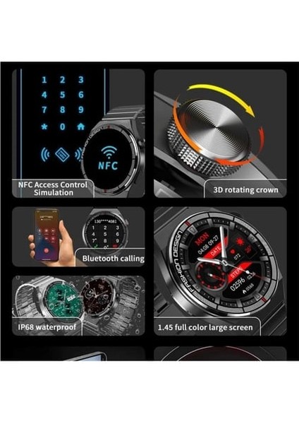 Harvox Hx- 4 Pro Akıllı Saat 3 Kordon Sesli Görüşme Bildirimleri Görme modelleri