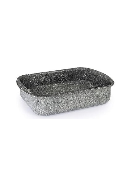 Flonal Pietra Viva Taş Efektli Dikdörtgen Fırın Tavası Alüminyum, 25 Cm, Şeffaf