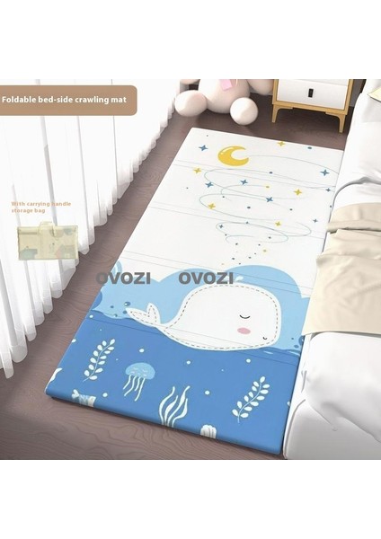 Ovozı 200×180×2CM Çift Taraflı Katlanabilir Bebek Emekleme Matı Oyun Paspasları ve Halıları (Yurt Dışından)