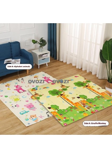Ovozı 160×180×1CM Çift Taraflı Katlanabilir Bebek Emekleme Matı Oyun Paspasları ve Halıları (Yurt Dışından)