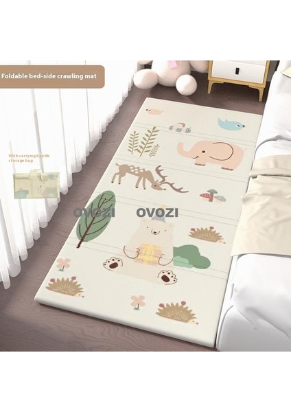 Ovozı 200×180×2CM Çift Taraflı Katlanabilir Bebek Emekleme Matı Oyun Paspasları ve Halıları (Yurt Dışından)