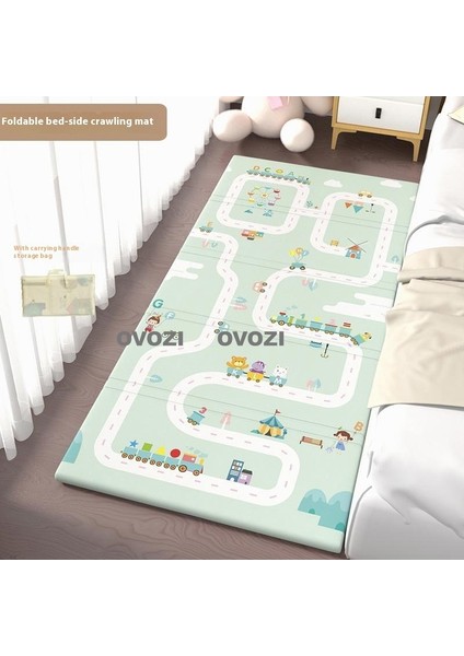 Ovozı 200×180×2CM Çift Taraflı Katlanabilir Bebek Emekleme Matı Oyun Paspasları ve Halıları (Yurt Dışından)