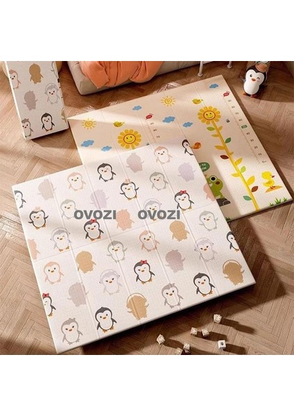 Ovozı 200×180×1.5CM Çift Taraflı Katlanabilir Bebek Emekleme Minderi Oyun Paspasları ve Halıları (Yurt Dışından)