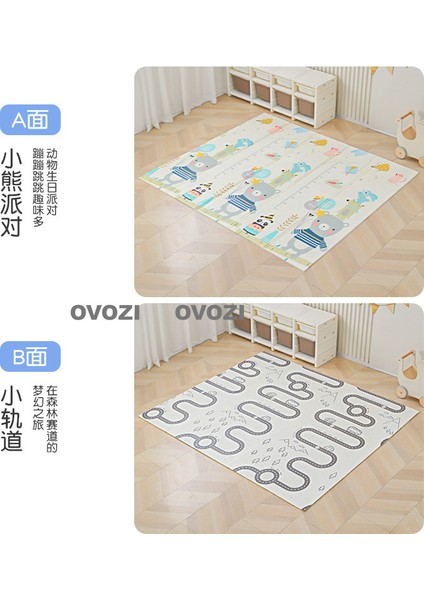 Ovozı 200×180×1.5CM Çift Taraflı Katlanabilir Bebek Emekleme Minderi Oyun Paspasları ve Halıları (Yurt Dışından)