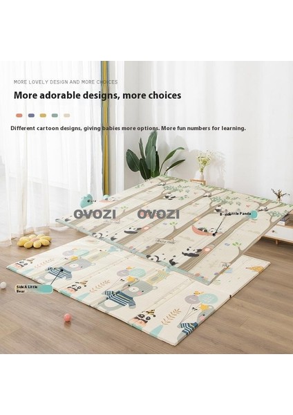 Ovozı 200×180×1.5CM Çift Taraflı Katlanabilir Bebek Emekleme Minderi Oyun Paspasları ve Halıları (Yurt Dışından)