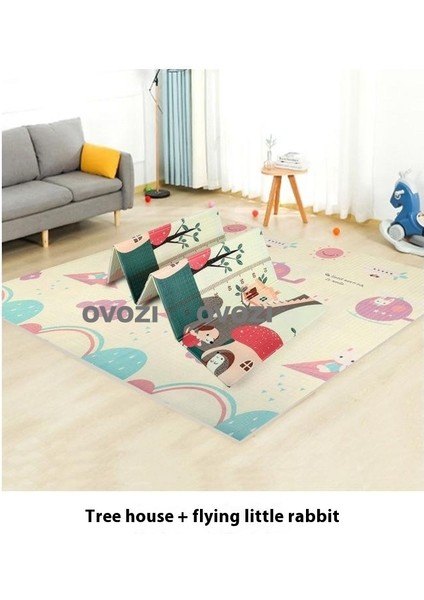 Ovozı 200×180×1.5CM Çift Taraflı Katlanabilir Bebek Emekleme Minderi Oyun Paspasları ve Halıları (Yurt Dışından)
