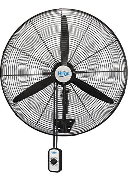 HEF-DA650 190W 65 cm Siyah 3 Kanat Anahtarlı Sanayi Tipi Duvar Vantilatörü