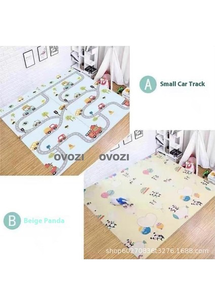 Ovozı 160×180×2CM Çift Taraflı Katlanabilir Bebek Emekleme Matı Oyun Paspasları ve Halıları (Yurt Dışından)