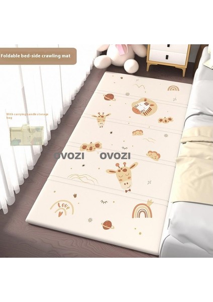 Ovozı 160×180×2CM Çift Taraflı Katlanabilir Bebek Emekleme Matı Oyun Paspasları ve Halıları (Yurt Dışından)