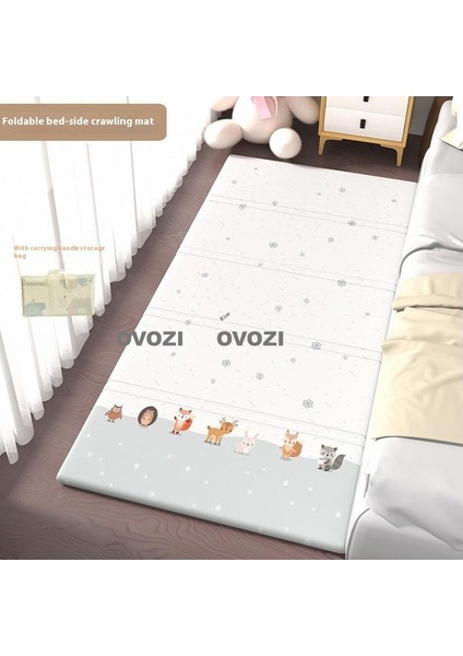 Ovozı 160×180×2CM Çift Taraflı Katlanabilir Bebek Emekleme Matı Oyun Paspasları ve Halıları (Yurt Dışından)