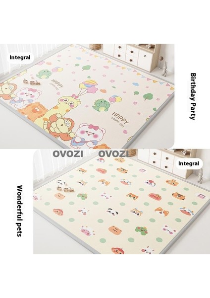 Ovozı 160×180×1.5CM Çift Taraflı Katlanabilir Bebek Emekleme Matı Oyun Paspasları ve Halıları (Yurt Dışından)