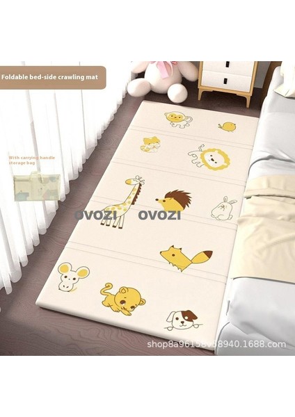Ovozı 160×180×2CM Çift Taraflı Katlanabilir Bebek Emekleme Matı Oyun Paspasları ve Halıları (Yurt Dışından)