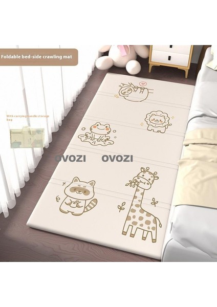 Ovozı 160×180×2CM Çift Taraflı Katlanabilir Bebek Emekleme Matı Oyun Paspasları ve Halıları (Yurt Dışından)