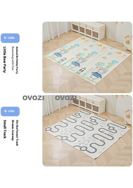 Ovozı 160×180×1CM Çift Taraflı Katlanabilir Bebek Emekleme Matı Oyun Paspasları ve Halıları (Yurt Dışından)