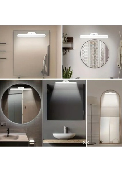 Büro Ev Ofis Makyaj Masası İçin 27 cm Şarjlı Dokunmatik LED Işıklı Ayna modelleri