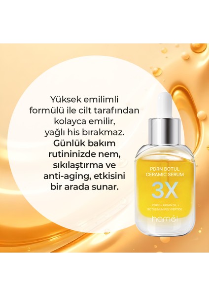 3x Pdrn Botul Ceramic Serum Somon Dna Lifting Etkili Doku Onarıcı Serum Kore 30ML
